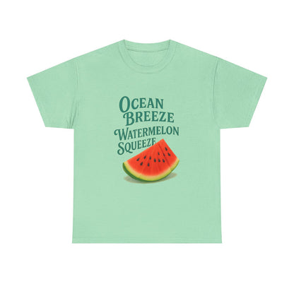 Watermelon Summer Tee – Unisex Cotton Beach Shirt