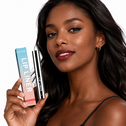 Precision waterproof lip liner for shaping the cupid's bow and lip edges with controlled, clean and even lip color placement.