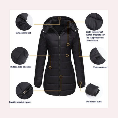 Waterproof Padded Jacket - Loose Fit Everyday Outerwear
