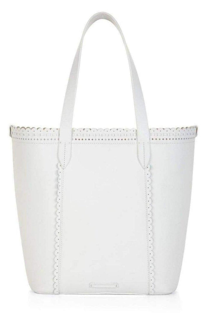 BCBGMAXAZRIA White Leather Tote Bag - Runway Catalog