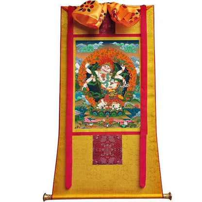 White Mahakala - Tibetan thangka painting, view 6