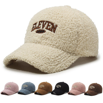 Winter lambskin baseball cap – dome crown silhouette with cozy interior