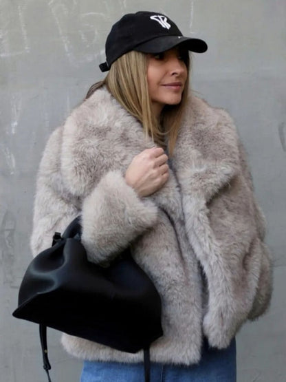 Winter Plush Coat pocket detail – soft lining, secure carry