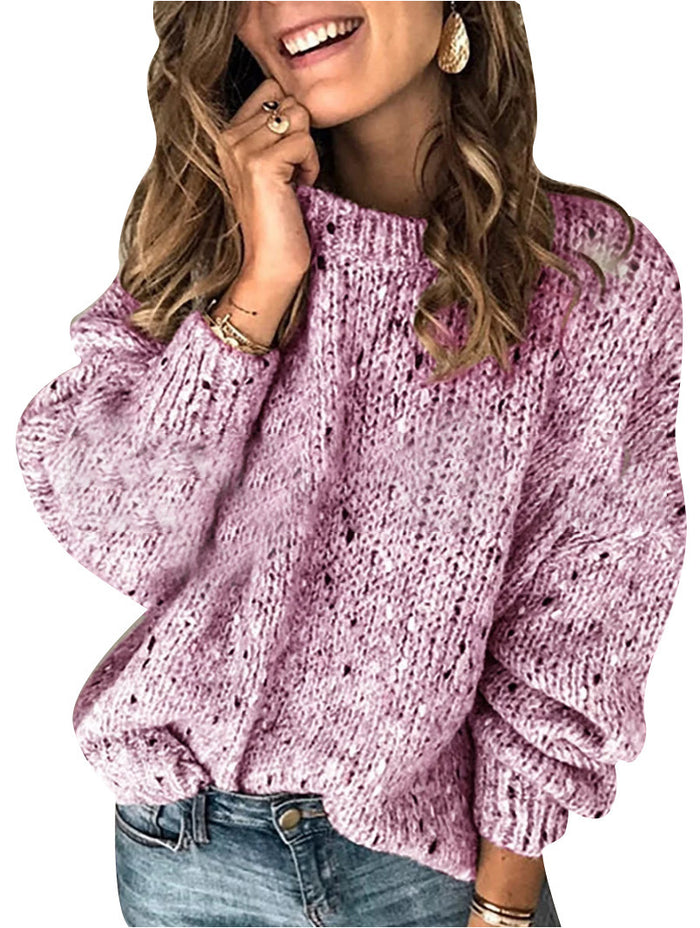 Winter Polka Dot Pullover – Styled with jeans and boots