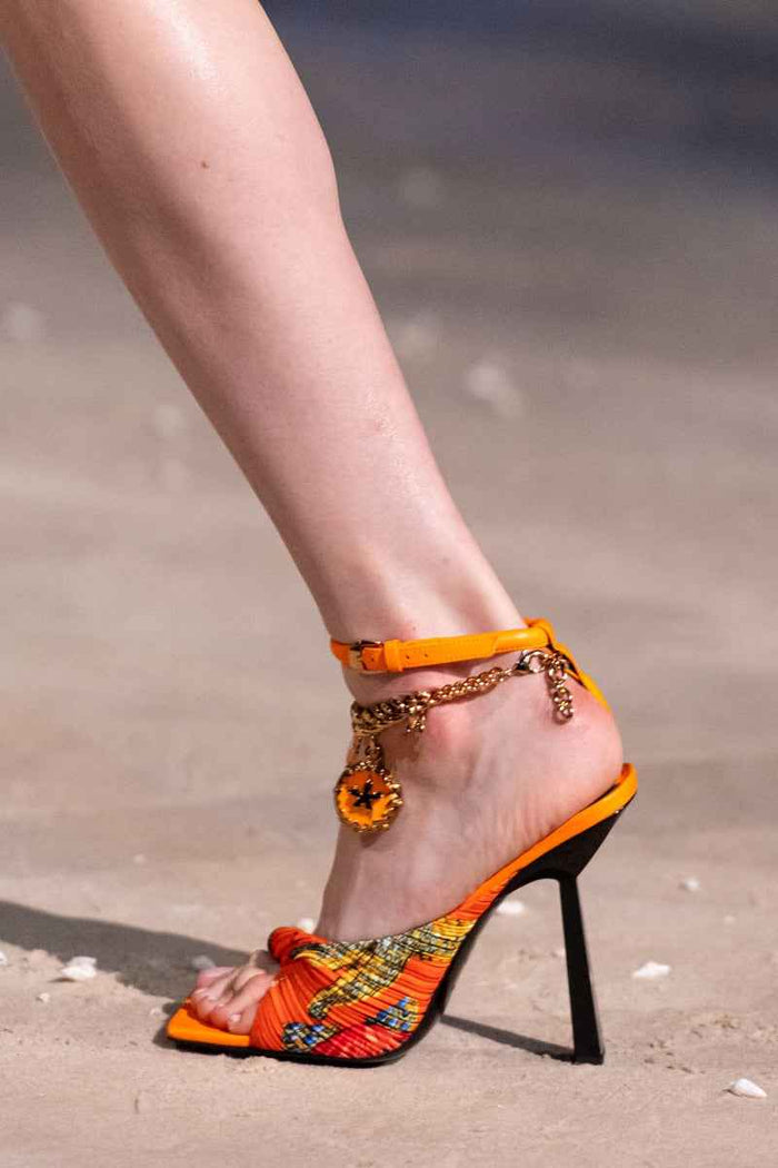 Women Sexy Open Toe Sandals Thin Heels T-Strap Colorful Graffiti