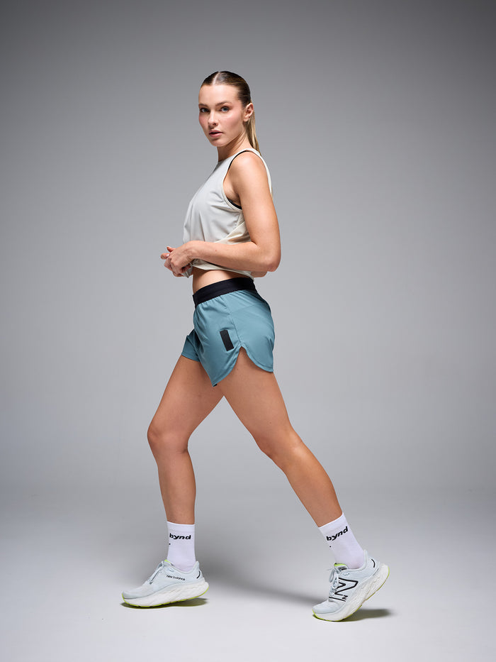 WOMEN'S 3" FLOW SHORTS - TEAL