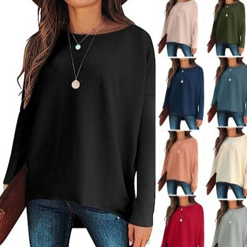 Women’s Batwing Sleeve Knitted Pullover – Stay Warm