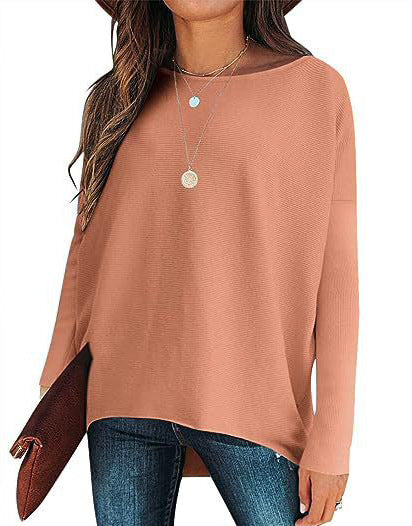 Women’s Batwing Sleeve Knitted Pullover – Stay Warm