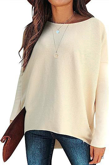 Women’s Batwing Sleeve Knitted Pullover – Stay Warm