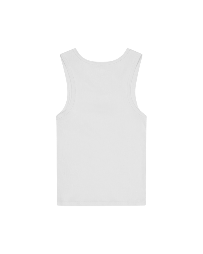 Womens Beaded Running Dog Ribbed Vest Top