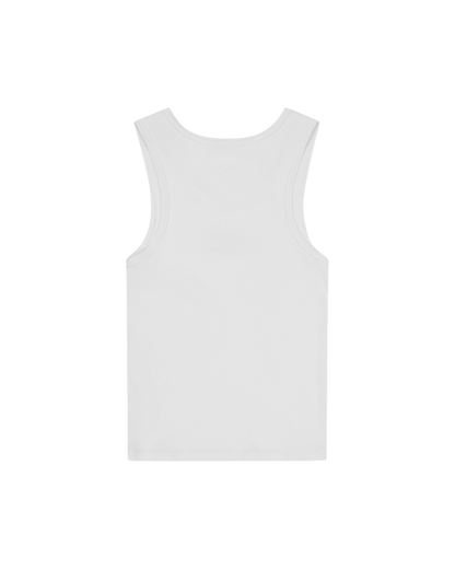 Womens Beaded Running Dog Ribbed Vest Top