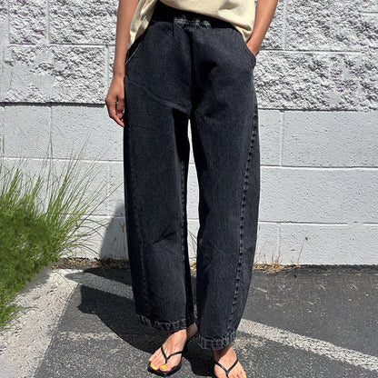 Women's Cotton Arc Pants - Black Denim