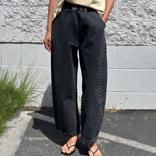 Women's Cotton Arc Pants - Black Denim