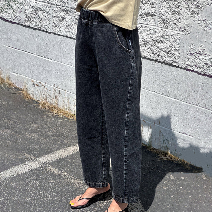 Women's Cotton Arc Pants - Black Denim