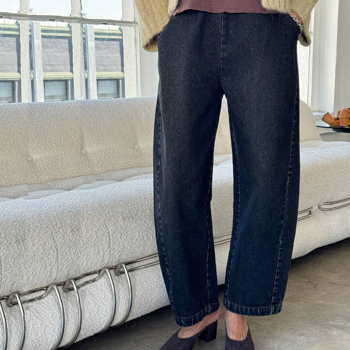 Women's Cotton Arc Pants - Black Denim