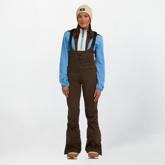 Women's Cruz Softshell Suspender Snow Pants - Coffee Bean