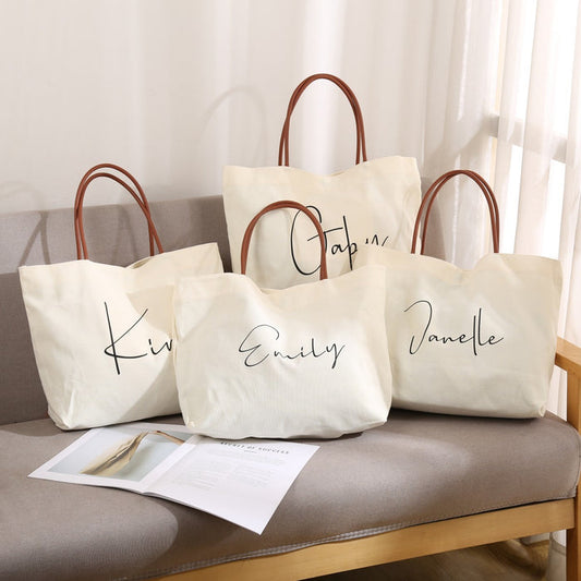 Women’s Fashion Tote Bag – Personalize Milky White