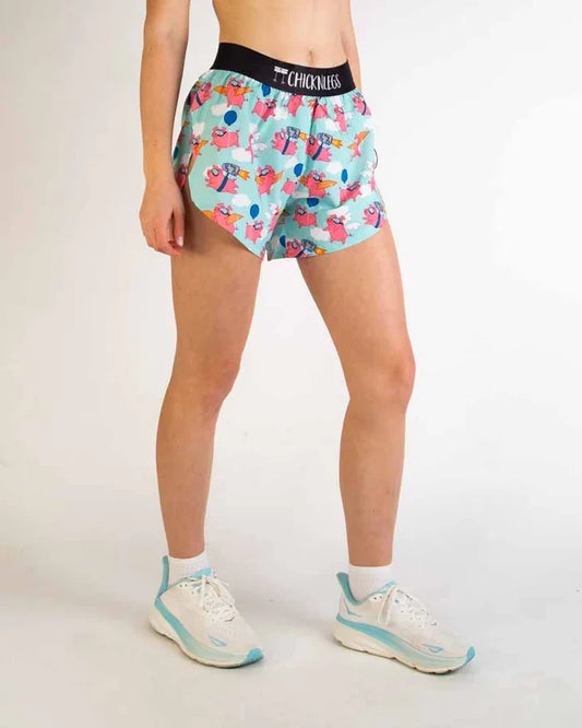Women's Flying Pigs 4" Split Running Shorts