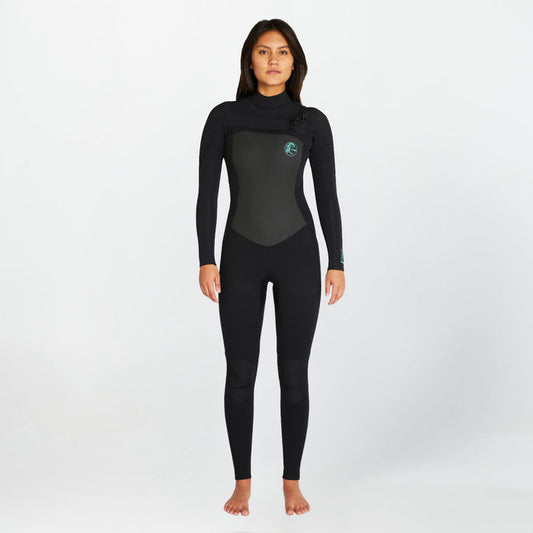 Women's Focus Sealed 4/3mm Steamer Chest Zip - Black