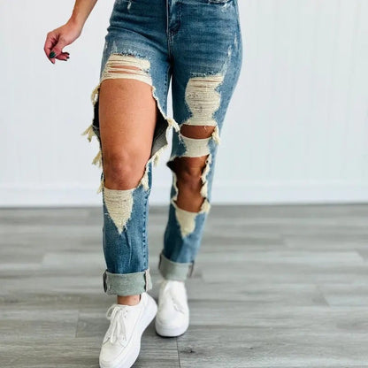 Women's High-Waist Straight-Leg Jeans | Cotton Denim