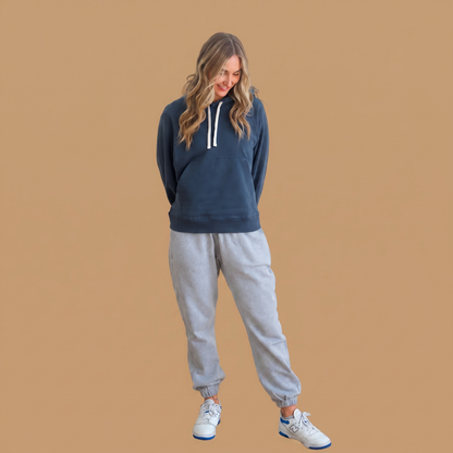 Women's Organic Cotton Midweight Raglan Hoodie - Midnight Navy