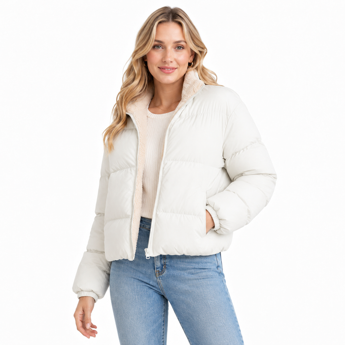 Women's Reversible Puffer Jacket for Daily Winter Looks