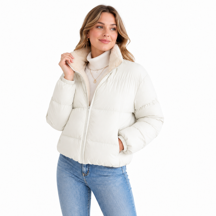 Women's Reversible Puffer Jacket for Daily Winter Looks