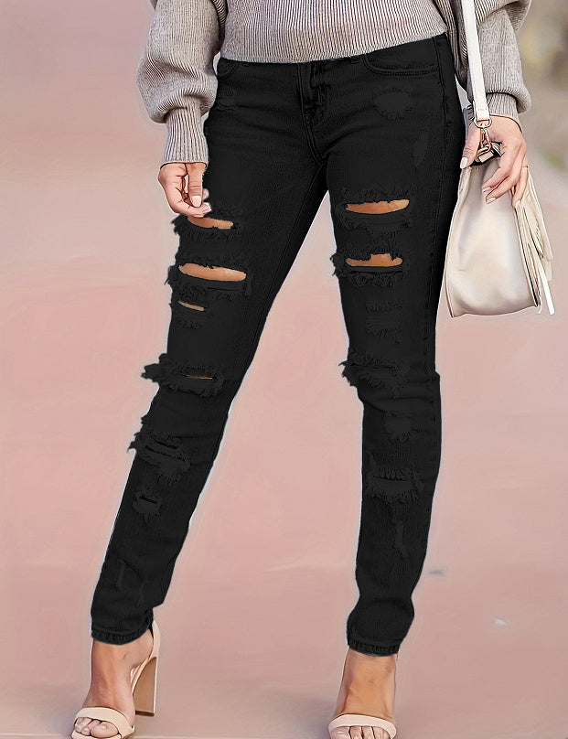 Women's skinny pants – cotton twill texture macro shot