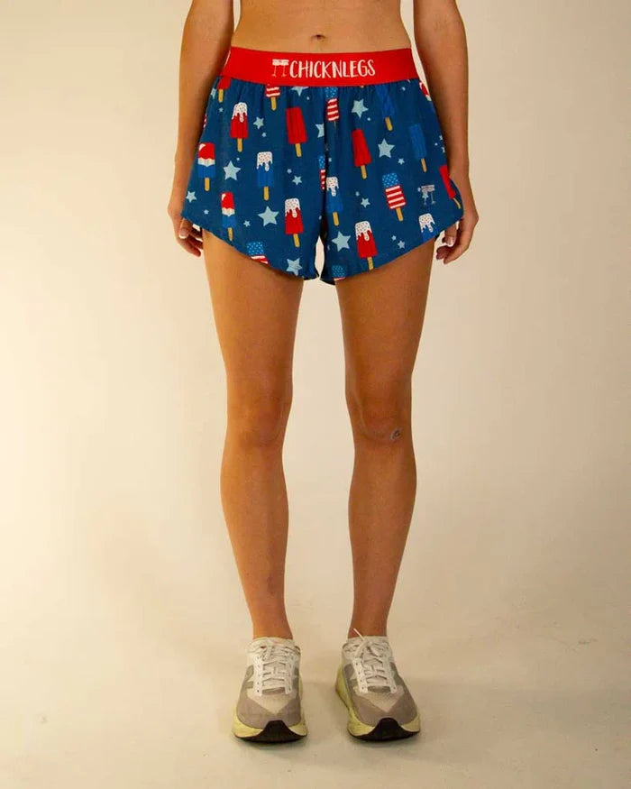 Women's USA Popsicles 4" Split Running Shorts