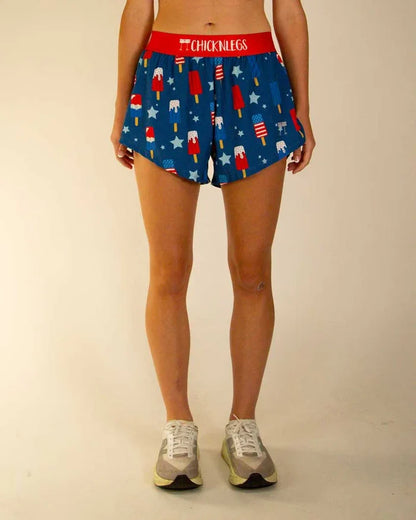 Women's USA Popsicles 4" Split Running Shorts