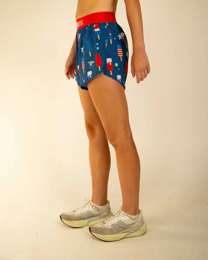 Women's USA Popsicles 4" Split Running Shorts
