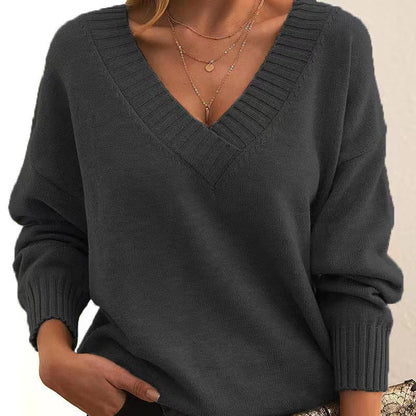 V-neck sweater – polished casual pullover for work, travel, and home