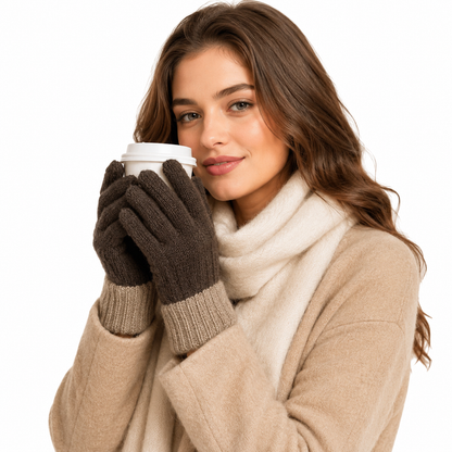 Women's Winter Gloves - Wool Lined Touchscreen Style XL