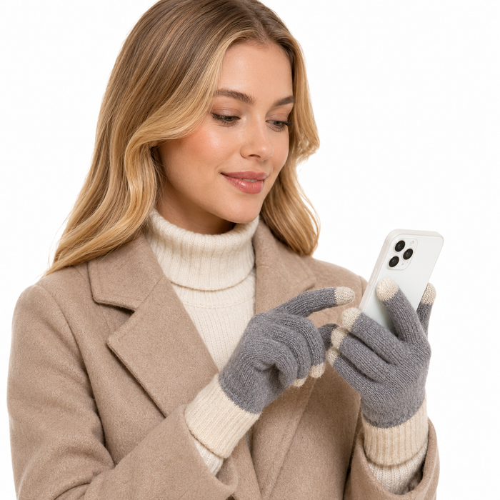 Women's Winter Gloves - Wool Lined Touchscreen Style XL
