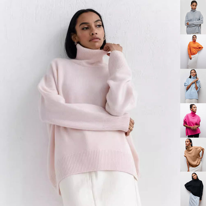 Cozy Women’s Winter Turtleneck Sweater – Minimalist knit for cold days