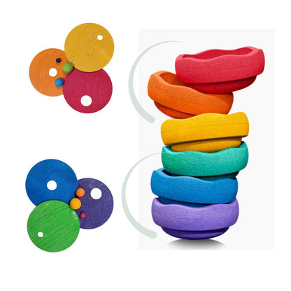 Wooden Grimms x Stapelstein Rolling Discs - Cool Classic