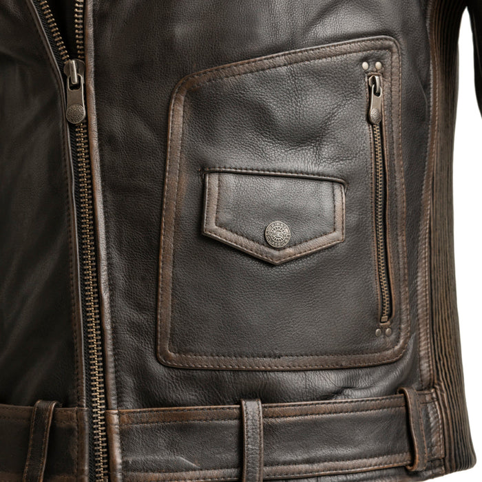Wrath Men's Motorcycle Leather Jacket: Looking for a stylish vintage motorcycle leather jacket? Then the New Wrath Motorcycle