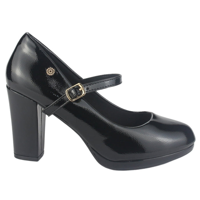 Zapato Chalada Mujer Bruna-3 Negro Casual Tacones Altos Chalada