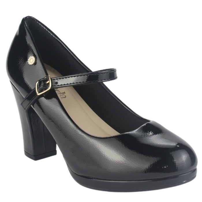 Zapato Chalada Mujer Bruna-3 Negro Casual Tacones Altos Chalada