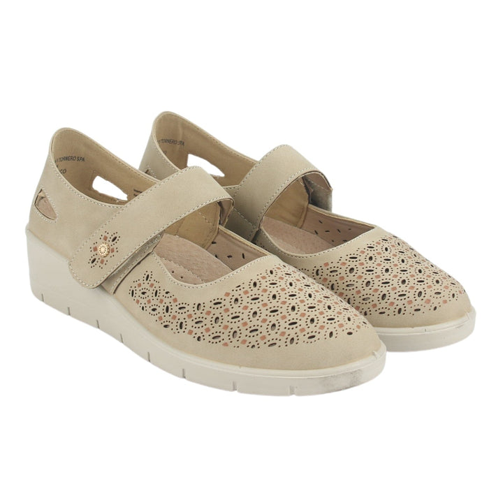 Zapato Chalada Mujer Cona-1 Beige Casual Tacones Bajos Chalada