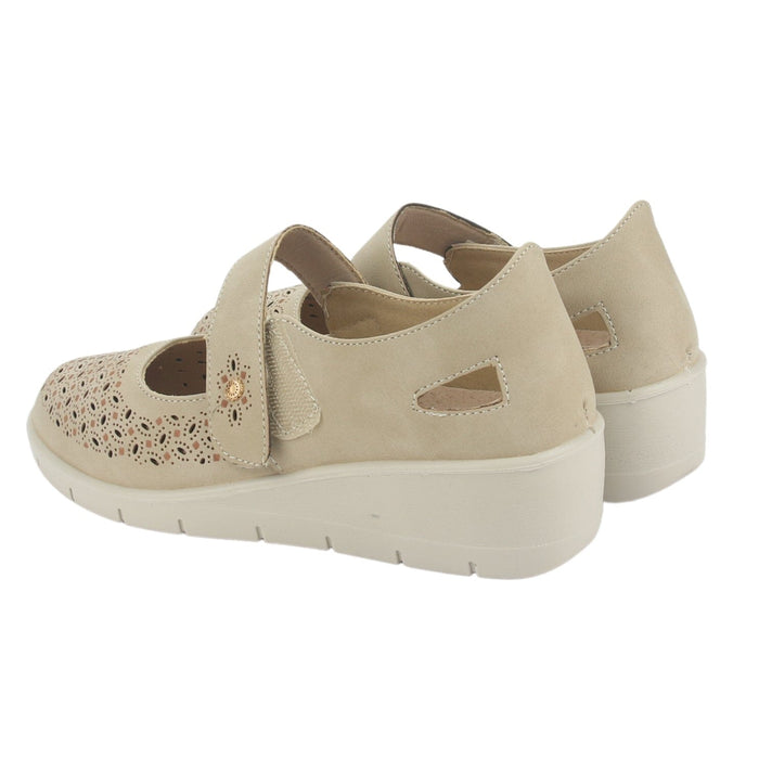 Zapato Chalada Mujer Cona-1 Beige Casual Tacones Bajos Chalada