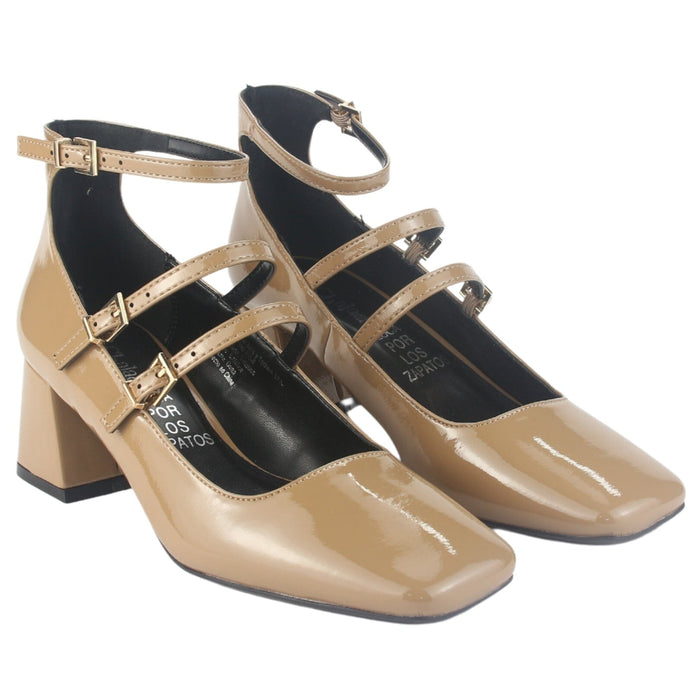 Zapato Chalada Mujer Corso-9 Café Casual Tacones Altos Chalada
