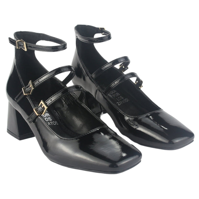 Zapato Chalada Mujer Corso-9 Negro Casual Tacones Altos Chalada
