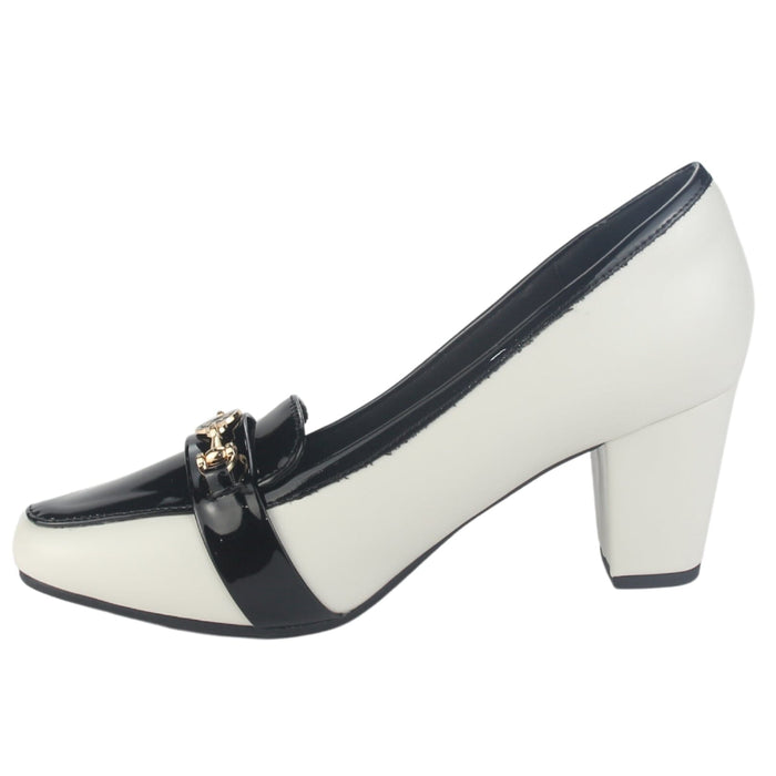 Zapato Chalada Mujer Falerna-1 Blanco Casual Tacones Altos Chalada