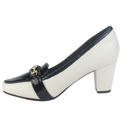 Zapato Chalada Mujer Falerna-1 Blanco Casual Tacones Altos Chalada