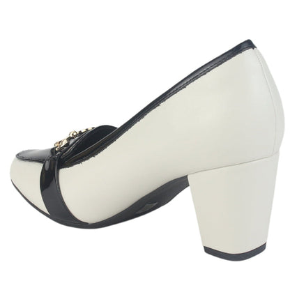 Zapato Chalada Mujer Falerna-1 Blanco Casual Tacones Altos Chalada