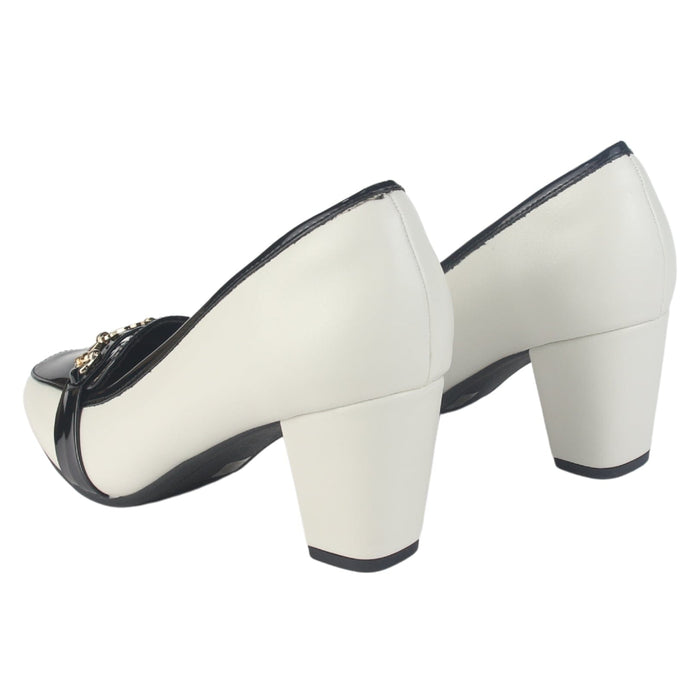 Zapato Chalada Mujer Falerna-1 Blanco Casual Tacones Altos Chalada