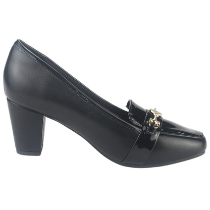 Zapato Chalada Mujer Falerna-1 Negro Casual Tacones Altos Chalada