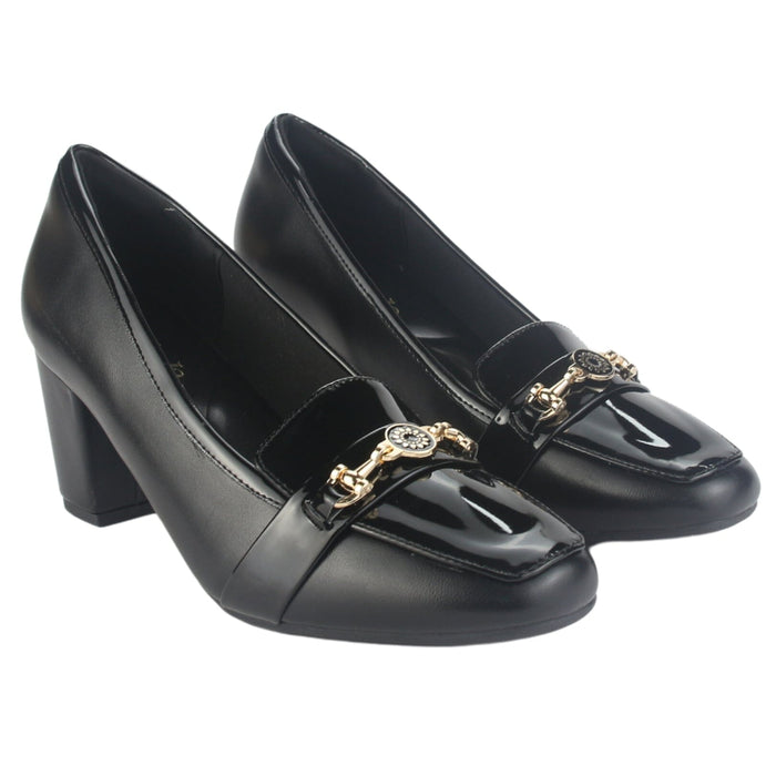Zapato Chalada Mujer Falerna-1 Negro Casual Tacones Altos Chalada