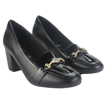 Zapato Chalada Mujer Falerna-1 Negro Casual Tacones Altos Chalada